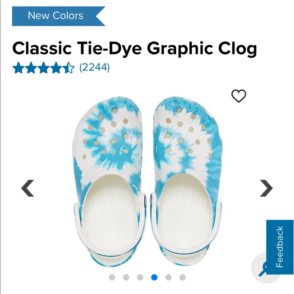 Crocs blue tye dye